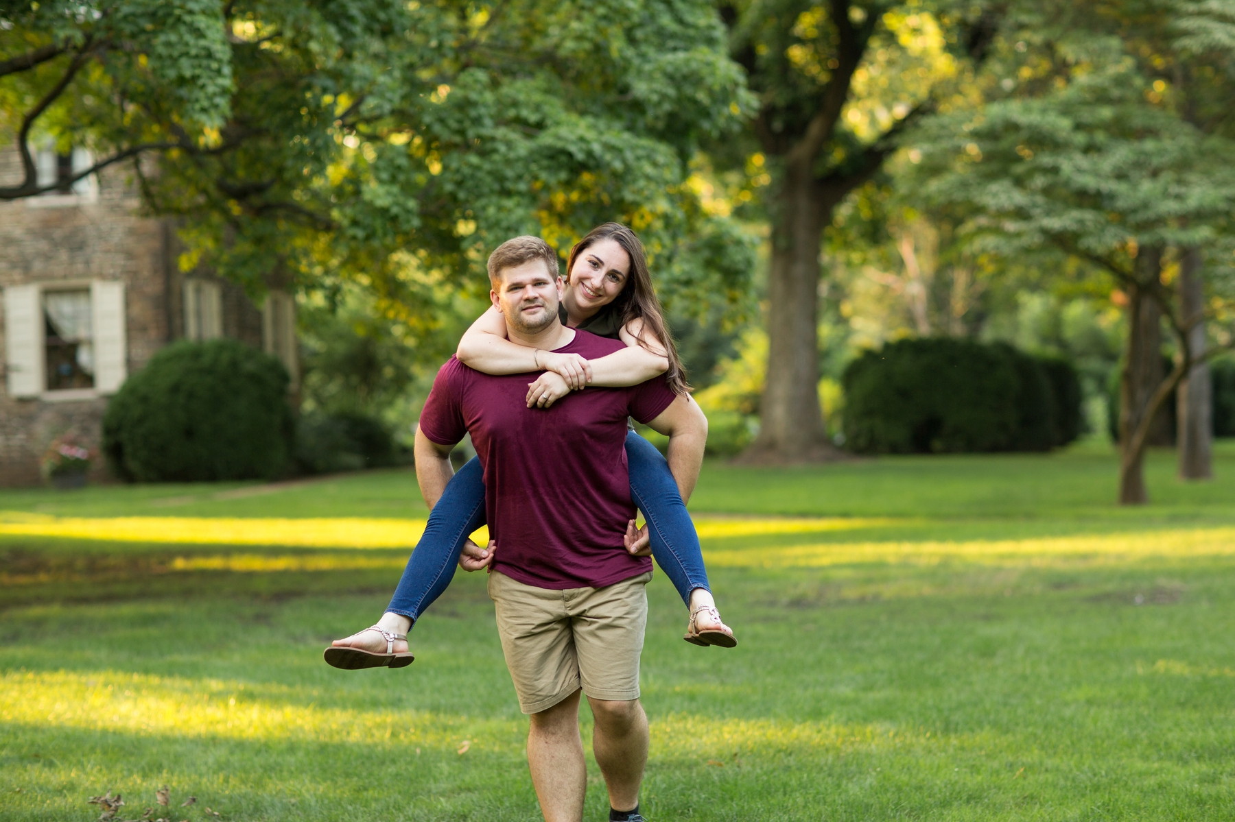 fun engagement photos at Fort Hunter